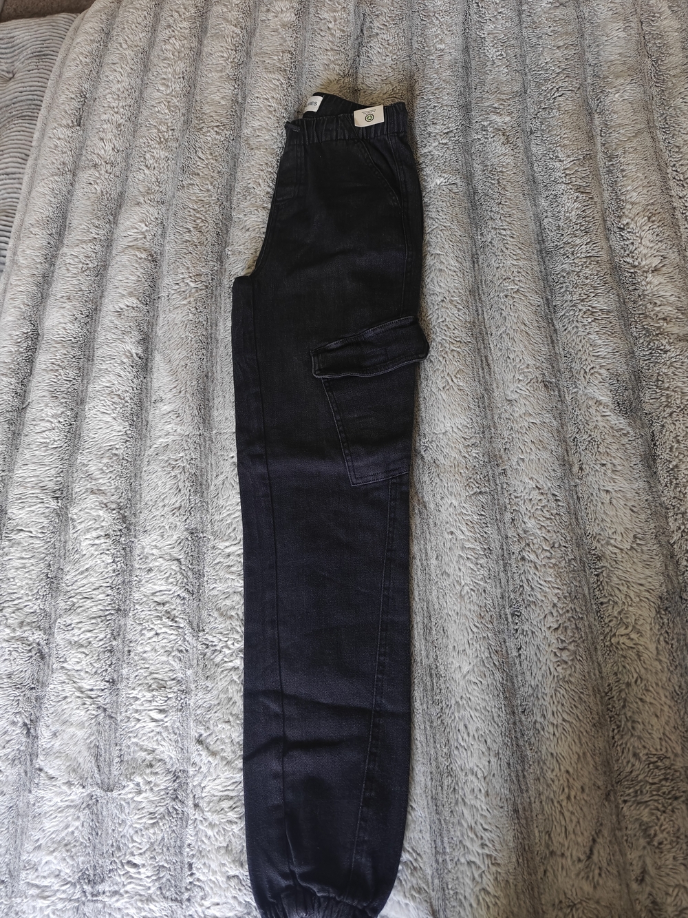 No Boundaries Black Women's Cargo Jeggings - Stretch Fit